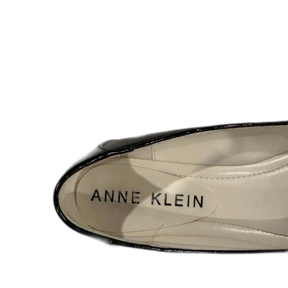 Anne Klein Black Leather Ballet Flats Size 7-1/2 M - Picture 7 of 7